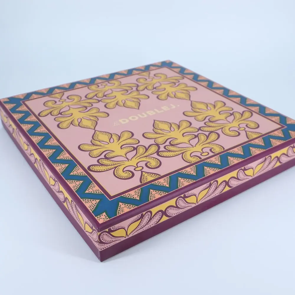 La DoubleJ Printed Designer Gift Box Purple and Pink 12